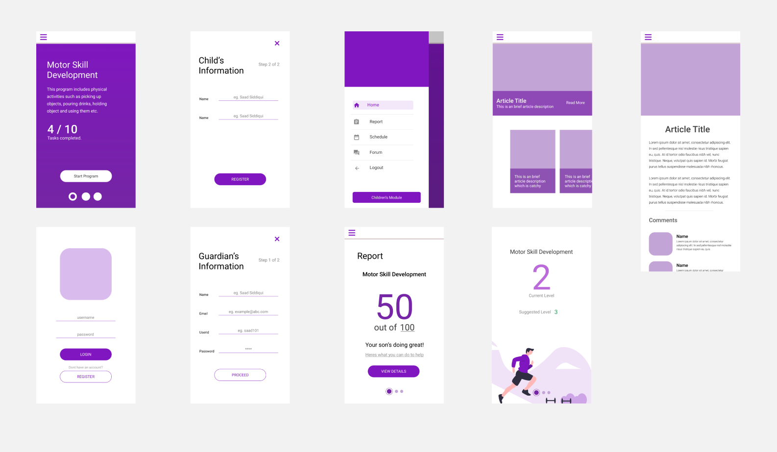 UI design version 1